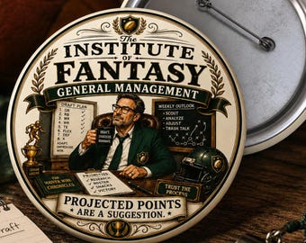 Fantasy Football Dad Knopf Anstecknadel, Lustiges Liga Kkomtrager Geschenk, Sportabzeichen im Vintage Stil
