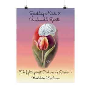 Parkinson&#39;s Awareness Poster: Tulip & Brain Design