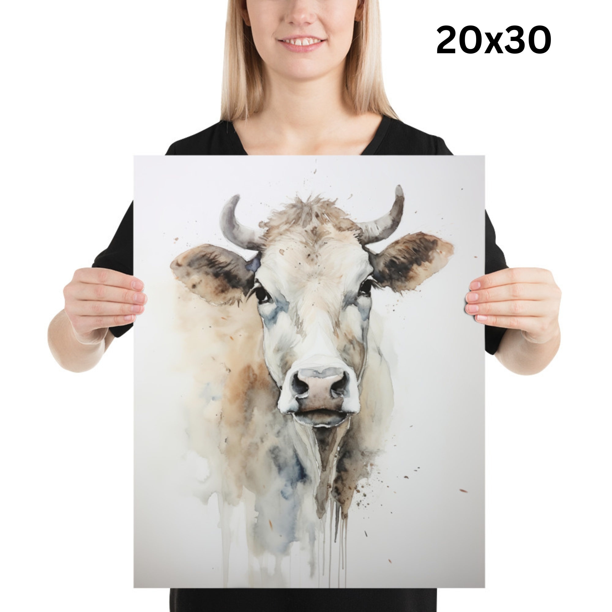Longhorn Schädel Wanddekoration Aus Holz – 80cm Groß, Bauernhaus-Stil, Perfekt Für Tür Oder Wand