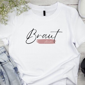 Personalized hen party t-shirts for bride, maid of honor, mother of the bride and team bride
