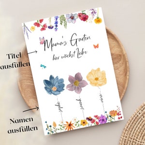 Jardín de mamá (o nombre), aquí crece el amor - regalo personalizado - regalo de última hora | Diseñalo tú mismo