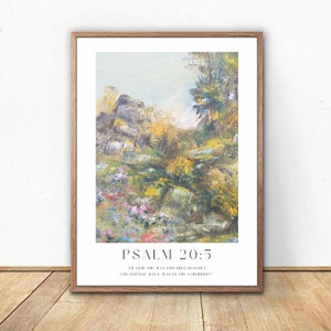 Salmo 20:5 Poster biblico | Pittura religiosa d&#39;epoca