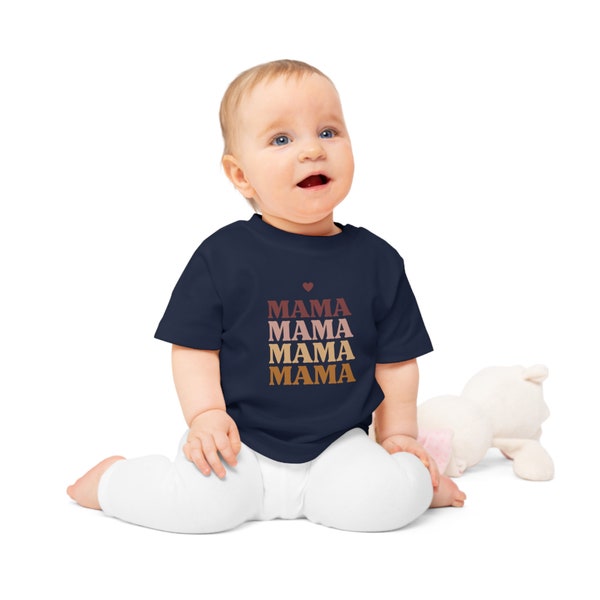 Mama Baby T shirt | Mama - T-Shirt mit Herz für liebevolle Mamas und ihre Neugeborenen