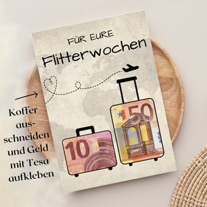 Hochzeitsgeschenk für Flitterwochen | Hochzeitsgeldgeschenk Reisear | Jahrestag Hochzeitstag JGA