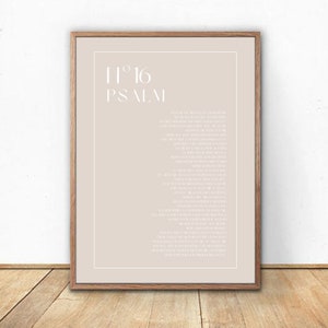 Psalm 16 Poster - Modern Bible art for your home