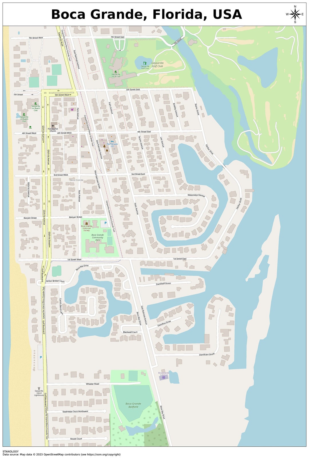Boca Grande Florida Map With STREET - Il 1080xN.5381733634 B3md 