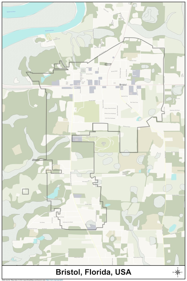 Bristol Florida Street Map Digital - Il 794xN.6530131165 5jlv