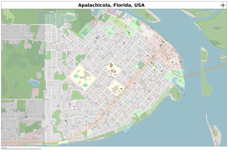 Apalachicola Florida Map With - Il 794xN.5205147686 C4wh 