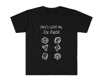 Mi camiseta Six Pack / D&D / Dungeon Master Shirt / Funny Dice Shirt / Regalo para Dungeons and Dragons Player / Game Night Tee / Kritical Kitty