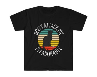 No me ataquen, soy adorable / Gatito Kritical / Camiseta linda del gato / Regalo para el jugador de rol / D&D / Calabozos y gatos / Camiseta divertida del gato