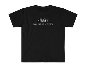 Puedo apuñalar, pinchar y Pew Pew / Ranger / D&D / RPG Gamer Gift / Witty T-shirt / Character Class / Dungeons and Dragons / Kritical Kitty