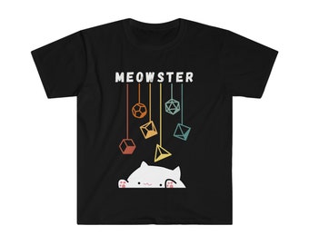 Dungeon Meowster / Kritical Kitty / Camiseta Bongo Cat / D&D / Dungeons and Cats / RPG Player Gift / Cute Graphic Gamers Shirt / Gift for DM