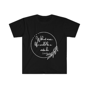 Without Music | Music T-shirt | Music Lovers Gift | Quote Shirt | Graphic Tee | Music Teacher Gift | Cool Music Gift