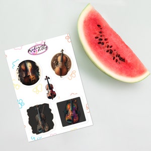 Orchestra Stickers | 5 Sticker Sheet | Music Lover's Stickers | Kritical Kitty | Graphic Art Stickers