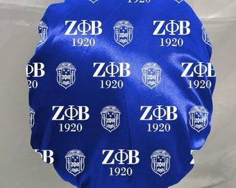 Zeta Phi beta Bonnet silk satin