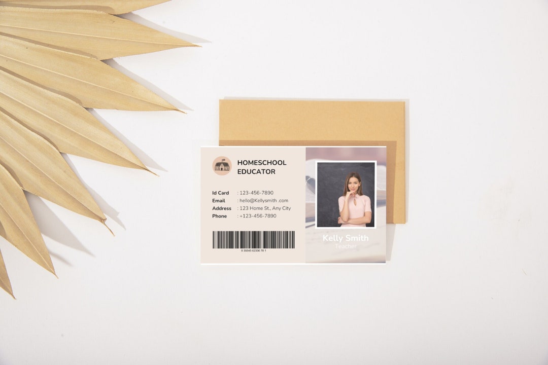 Homeschool ID Card EDITABLE Printable Digital Identification Card ...