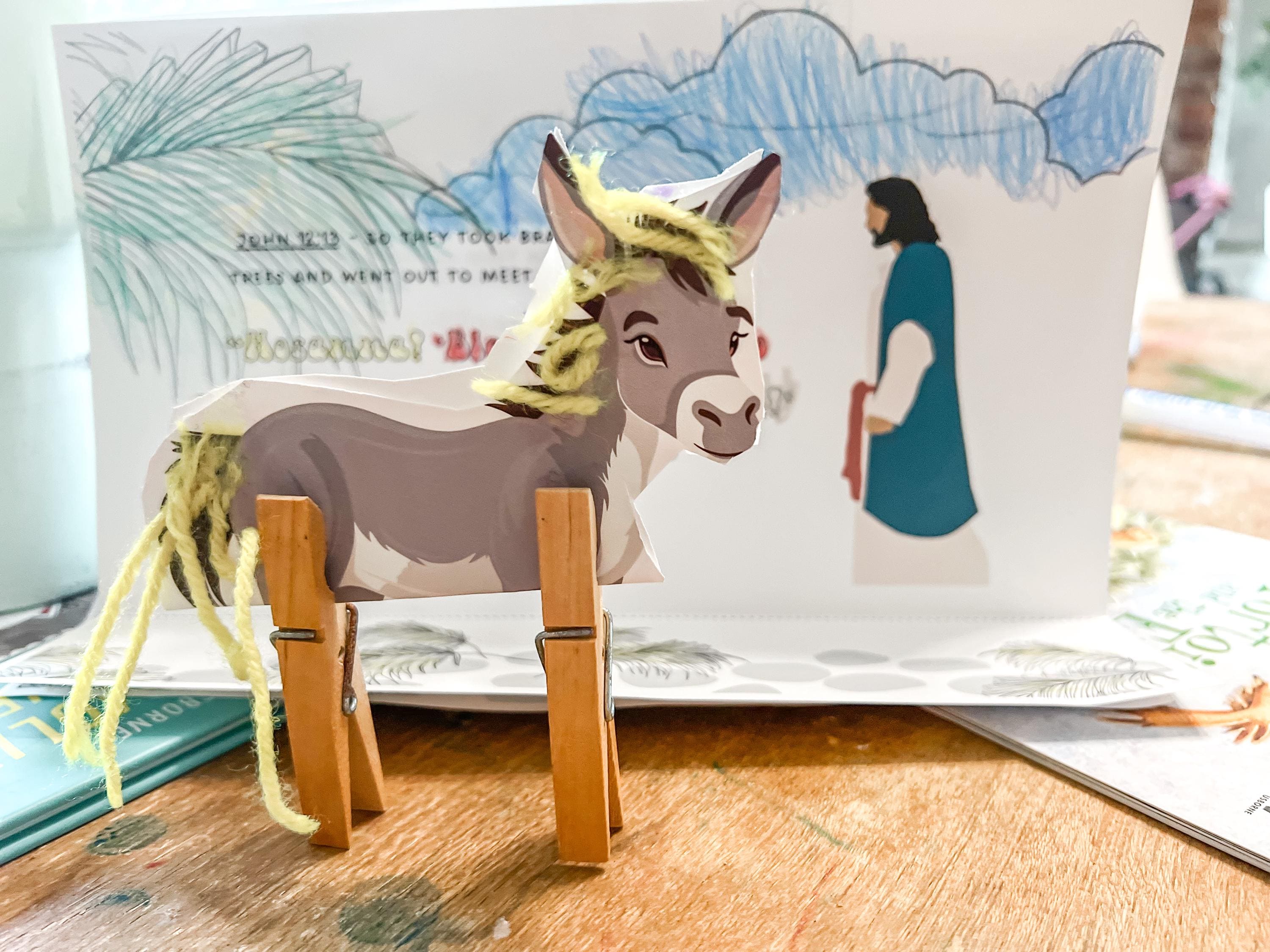 Bible Craft Palm Sunday Printable for Kids; Sunday School Activities ...