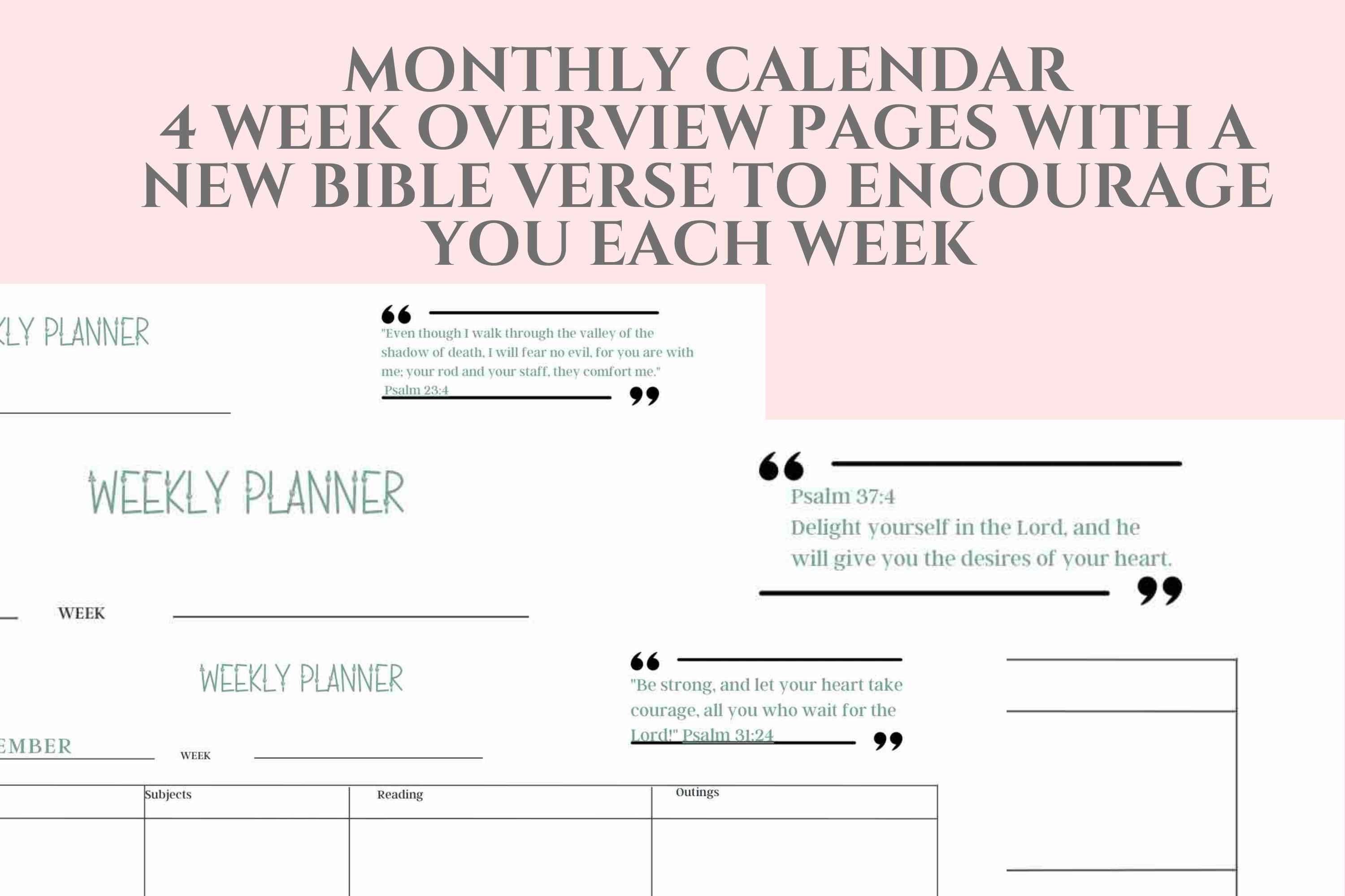 Faith Planner Homeschool Christian Printable Minimal Moms - Etsy