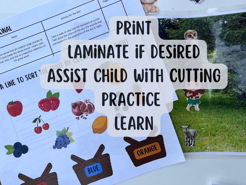 Creation Bible Craft Printable Sunday School Activities Preschool ...