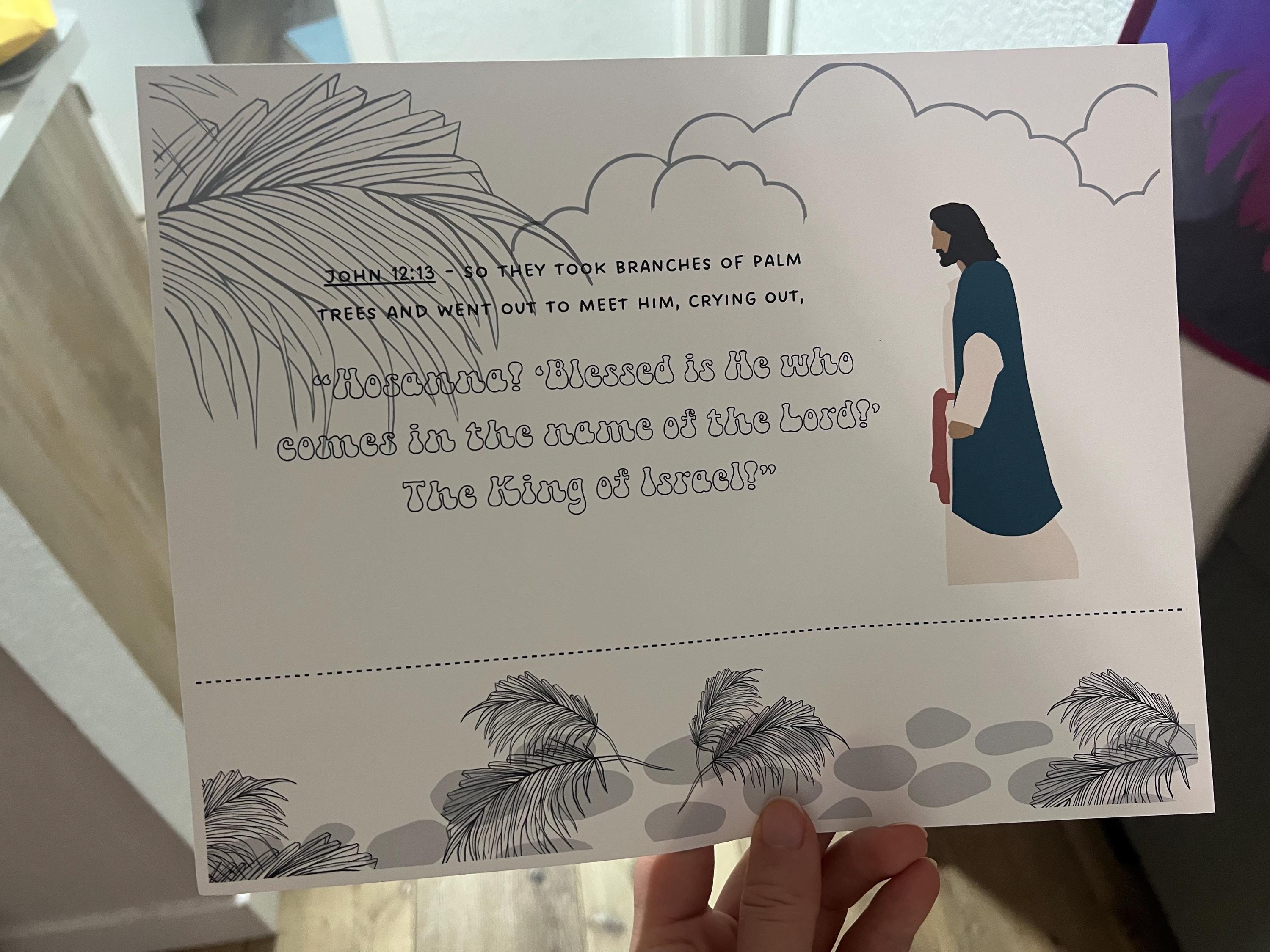 Bible Craft Palm Sunday Printable for Kids; Sunday School Activities ...
