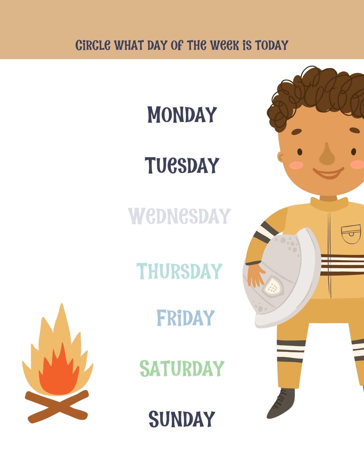 Firefighter Homeschool Printables Morning Menu Activities: Homeschool ...