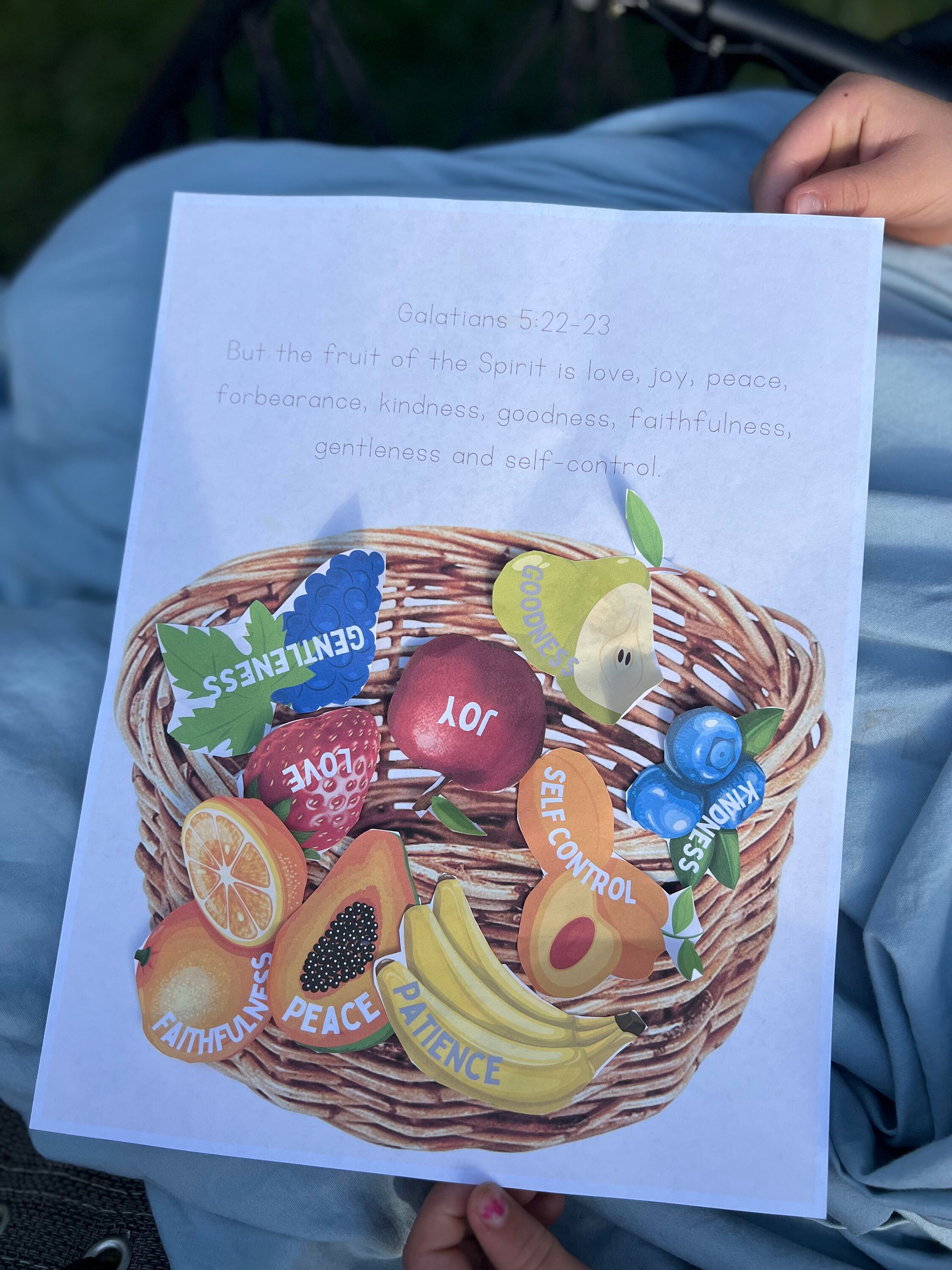 Fruit of the Spirit Craft Printable for Kids Sunday School Activities