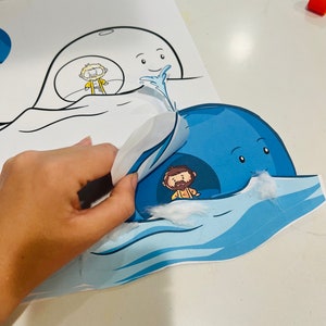 Bibelhandwerk Jona druckbar für Kinder; Sonntagsschule Aktivitäten Vorschule Hausschule Kindergarten Ressource sofortiger Download DIY Handwerk