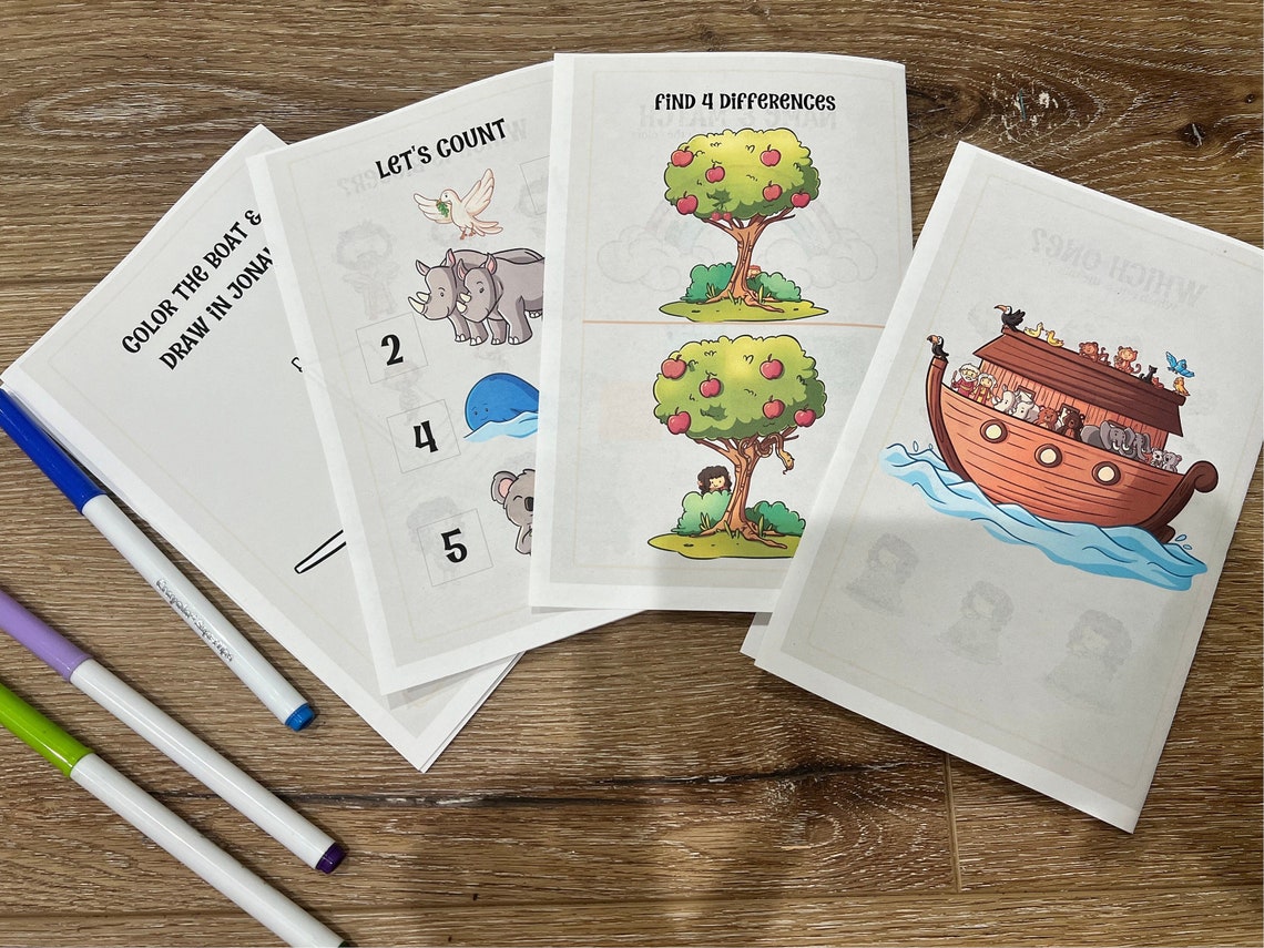 Preschool Bible Activity Booklet for Kids Printable Busy Book - Etsy