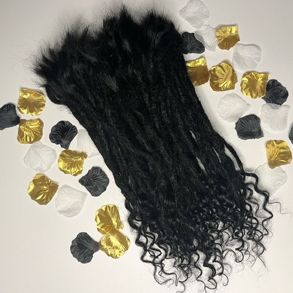 Goddess Loc Extensions / Boho Loc Extensions / Human Hair Loc Extensions / Loc Extensions Curly Ends / Color Loc Extensions / Dreadlocks