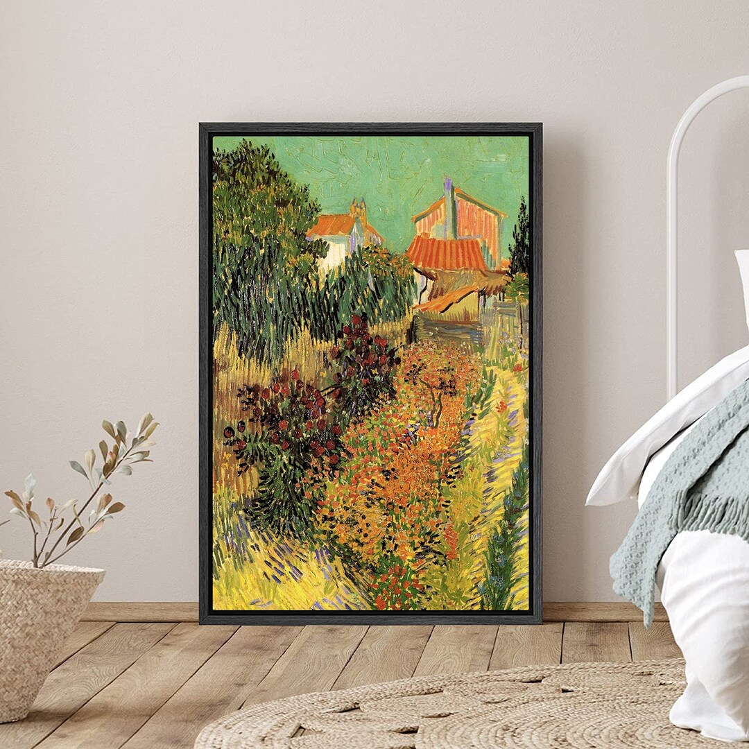 Vincent Van Gogh Wall Art Van Gogh Garden Behind a House Paintings