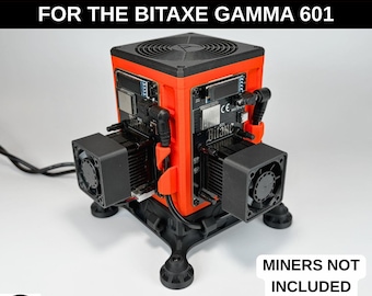 THE AXE RACK - Bitaxe Gamma 601 Crypto Bitcoin Miner Cooling Enclosure