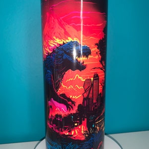 Godzilla Stainless Steel Water Bottle, Red, Mothra, King Ghidorah, Gamera,  Custom Printed Made to Order 