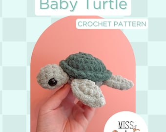 Download do padrão de crochê em PDF para tartaruga bebê (sem costura)