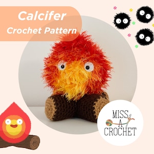 PATTERN Calcifer Fire Demon Crochet Amigurumi PDF digital pattern