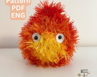 PADRÃO Criatura de Fogo Crochê Amigurumi PDF padrão digital