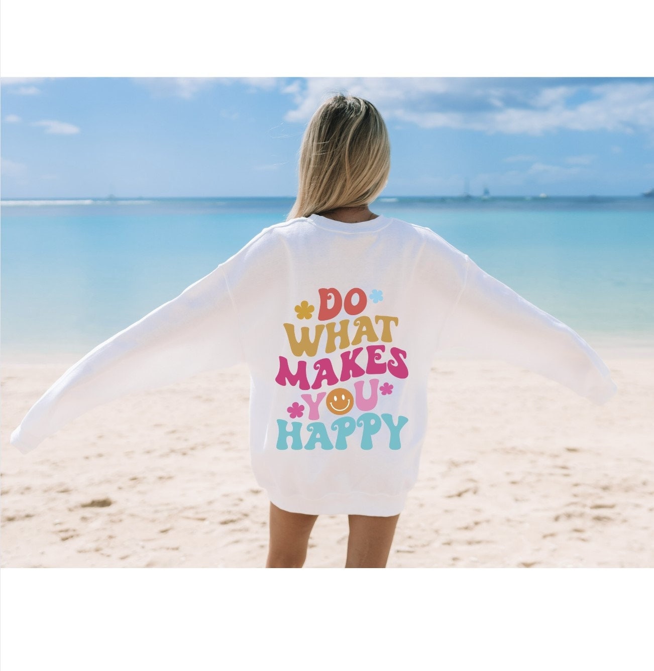 Beach happy sweatshirt online