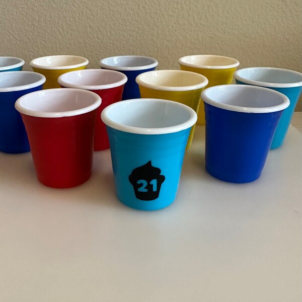 Solo cup shot glass - birthday celebration gift, 21st birthday, night out party accessories