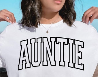 Auntie Svg Png, Varsity Auntie Svg Png, Auntie Shirt, Auntie Gifts, Auntie Sweatshirt, Godmother svg, Cut File, Sublimation