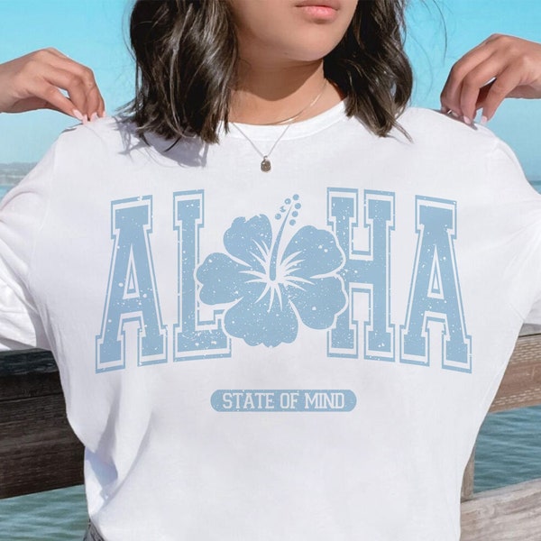 Aloha State of Mind Svg Png, Varsity Aloha Svg Png, Hawaii Svg Png, Aloha Shirt, Digital Download, Cut File