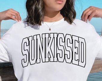 Sunkissed Svg Png, Varsity Sunkissed Svg Png, Summer Svg Png, Summer Vibes Svg Png, Vacay Vibes Svg Png, Cut File, Sublimation