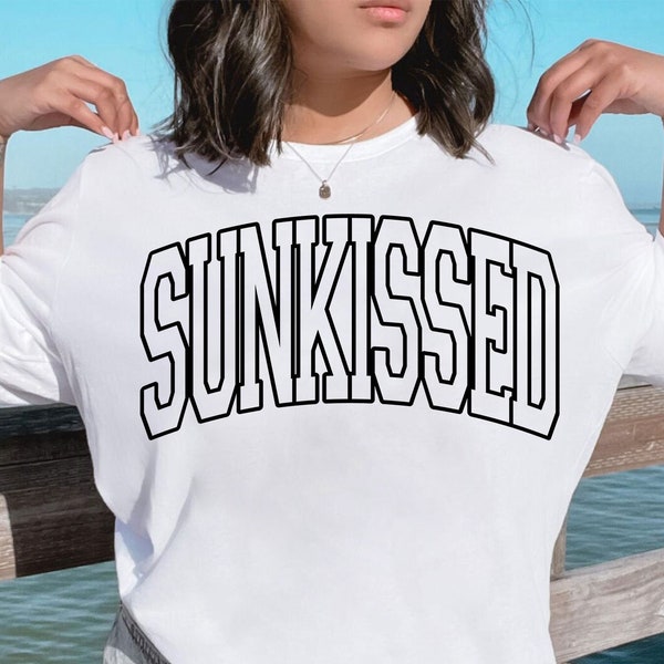 Sunkissed Svg Png, Varsity Sunkissed Svg Png, Summer Svg Png, Summer Vibes Svg Png, Vacay Vibes Svg Png, Cut File, Sublimation