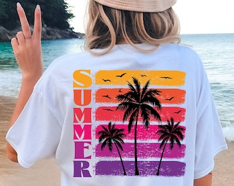 Summer SVG/png, Palm Trees and Sunset Png, Summer Beach Png, Design Download, Summer T Shirt Design, Print or Sublimation, Digital Download
