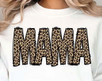 Mamá Leopard Print PNG Diseño, Mamá de moda Png, Mamá Retro Png, Mamá Png, Mamá Divertida Png, Diseños de Sublimación de Mamá, Descarga Digital