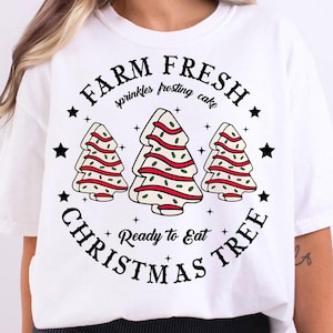 Svg, Gâteaux De Sapin De Noël Frais De La Ferme, Svg Gâteau De Noël, Svg Noël Drôle, Gâteau De Sapin De Noël, Designs De Noël Pour Sublimation