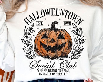 Halloweentown Social Club 1998 PNG, Halloween Png, Spooky Season, Retro Halloween Png, Halloween Pumpkin Png, Fall Png, Sublimation Designs