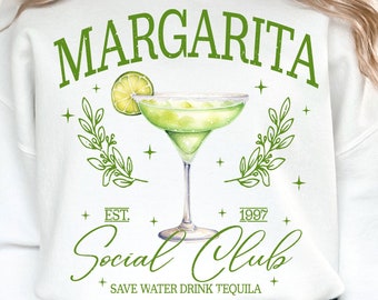 Margarita Social Club PNG, Cocktail Png, Tequila Png, Social Club Png, Girls Club Bachelorette png, Summer png, Sublimation Designs