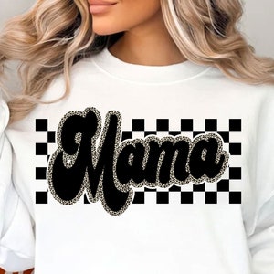 Checkered Mama Leopard Print PNG, Trendy Mama Png, Retro Mama Png, Mama Png, Funny Mama Png, Mama Sublimation Designs, Digital Download