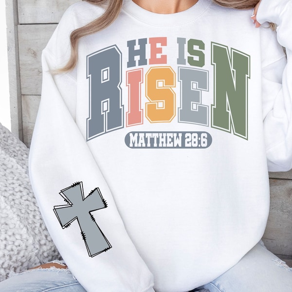 Er ist auferstanden SVG PNG, Ostern geschnitten Datei, Ostern Christ Png, Hülsen-Design, Ostern Christian Sublimation Designs herunterladen