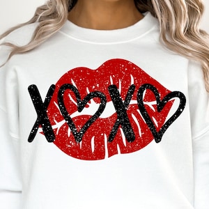 Umarmungen und Küsse SVG PNG, Xoxo SVG, Herz SVG, Valentinstag SVG, Liebe SVG, Valentine Shirt SVG, Hallo Valentine Shirt, Valentines Day SVG