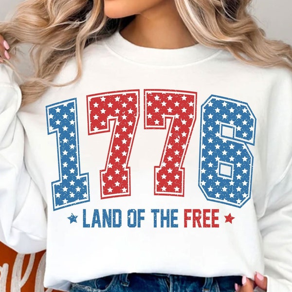 1776 Land of The Free PNG, 1776 Png, 4th of July Png, Fourth Of July Png, USA Png, America png, Independence Day Png, Sublimation Designs